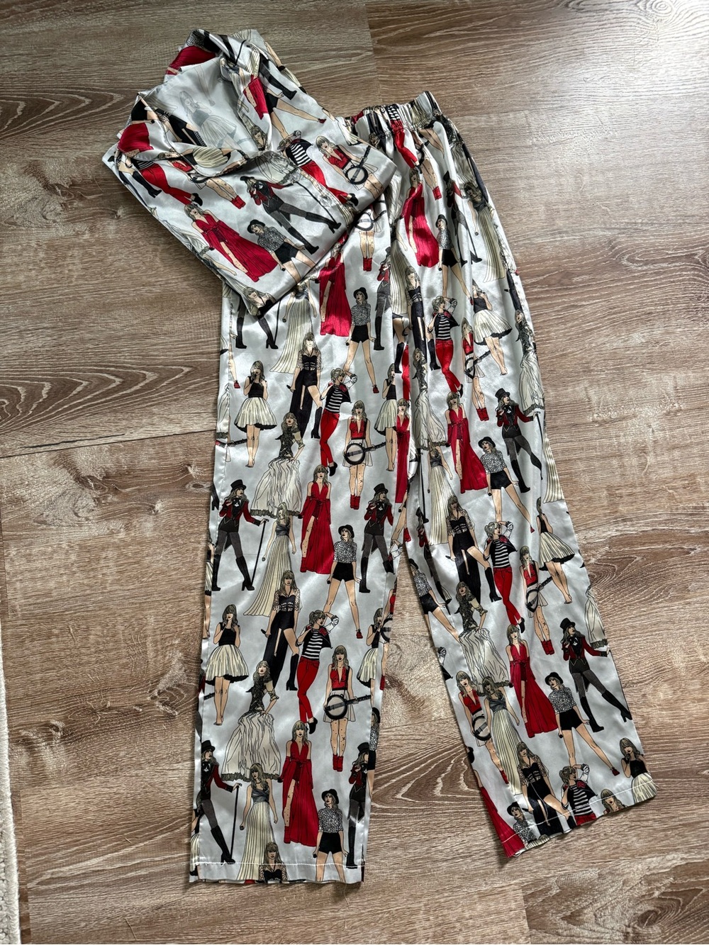 Taylor Swift Red Era Satin Pajamas